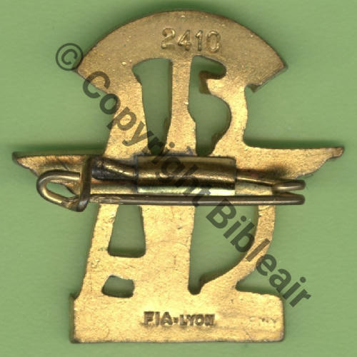 44  2410.EMGFAA ELA.44 MISTRAL SALON  FIA.LYON Bol Rect Dos lisse scintillant grave 2410 (NH) Src.Y.GENTY 8Eur11.06 